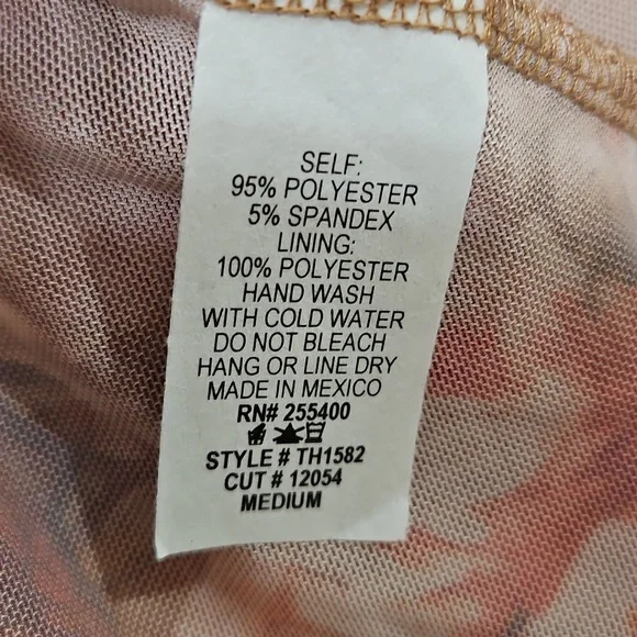 💟 NWT Rebellious Dreamer Brown Orange Floral Lace Mesh Babydoll Blouse Medium - Picture 8 of 9